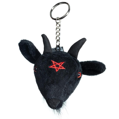Kreepsville 666 Goat Head Baphomet Pentagram Gothic Punk Plush Keychain KCGHP Kreepsville 666 Goat Head Baphomet Pentagram Gothic Punk Plush Keychain KCGHP