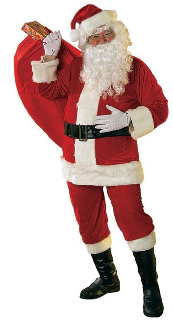 Rubies Velour Santa Suit with Faux Fur Trim Mens Christmas Xmas Costume 23320