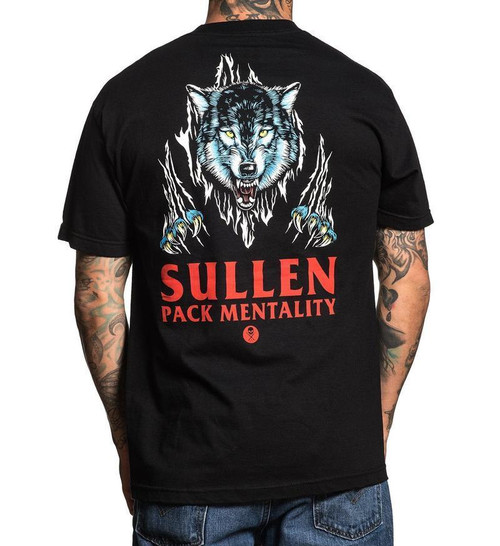 Sullen Clothing Garr Wolf Pack Mentality Tattoo Adult Mens T Tee Shirt SCM1817 Sullen Clothing Garr Wolf Pack Mentality Tattoo Adult Mens T Tee Shirt SCM1817