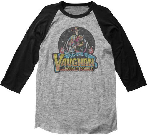 Stevie Ray Vaughan Texas Flood Tour Baseball Jersey Raglan Tee Shirt SRVBJ01 Stevie Ray Vaughan Texas Flood Tour Baseball Jersey Raglan Tee Shirt SRVBJ01