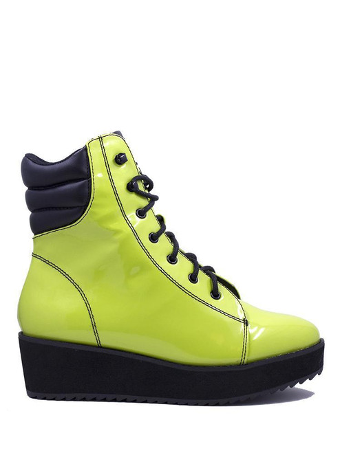 YRU Strange Cult Cvlt Darby Green Punk Emo Goth Womens Platform Boot Shoe YRU Strange Cult Cvlt Darby Green Punk Emo Goth Womens Platform Boot Shoe