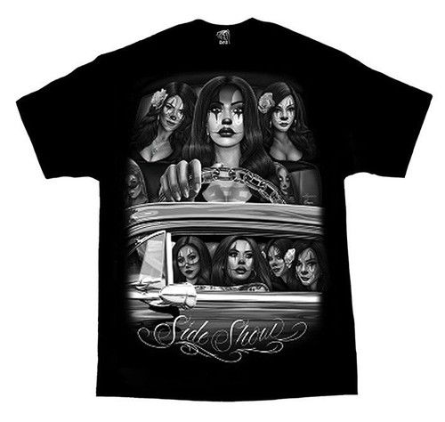 DGA David Gonzalez Art Side Show Clown Circus Chicano Low Rider Cruisin T Shirt DGA David Gonzalez Art Side Show Clown Circus Chicano Low Rider Cruisin T Shirt