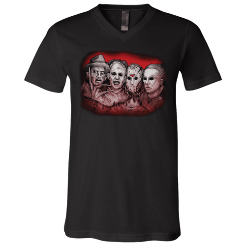 GDA Get Down Art Mt Slashmore Mount Rushmore Freddy Jason Myers T Shirt BCA19 GDA Get Down Art Mt Slashmore Mount Rushmore Freddy Jason Myers T Shirt BCA19