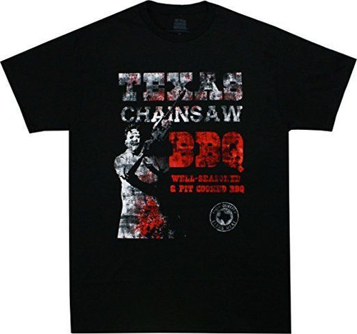 Leatherface BBQ Texas Chainsaw Massacre Movie Horror Halloween Adult T Shirt Leatherface BBQ Texas Chainsaw Massacre Movie Horror Halloween Adult T Shirt