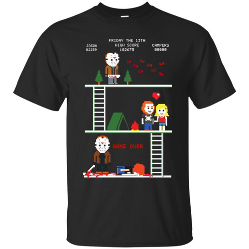 Friday the 13th Jason Pixel Story Crystal Lake Horror Scary Movie T Shirt 72-266 Friday the 13th Jason Pixel Story Crystal Lake Horror Scary Movie T Shirt 72-266