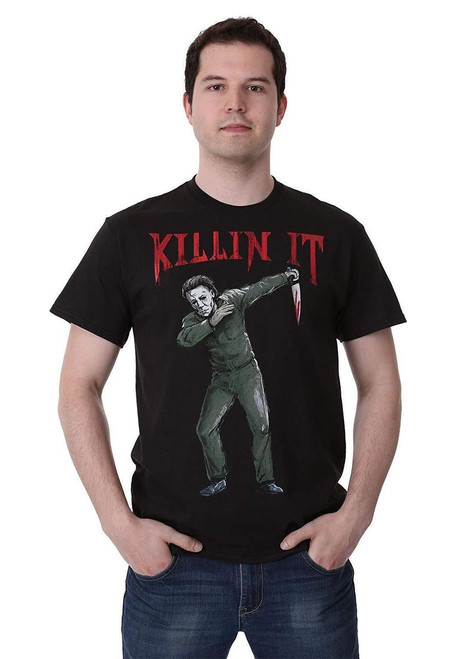 Michael Myers Dab Dabbing Killin It Halloween Horror Scary Movie T Shirt 38-24 Michael Myers Dab Dabbing Killin It Halloween Horror Scary Movie T Shirt 38-24