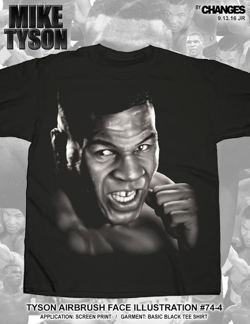 Mike Tyson Airbrush Face Iron Boxing World Champion Boxer Sports KO Shirt 74-4 Mike Tyson Airbrush Face Iron Boxing World Champion Boxer Sports KO Shirt 74-4