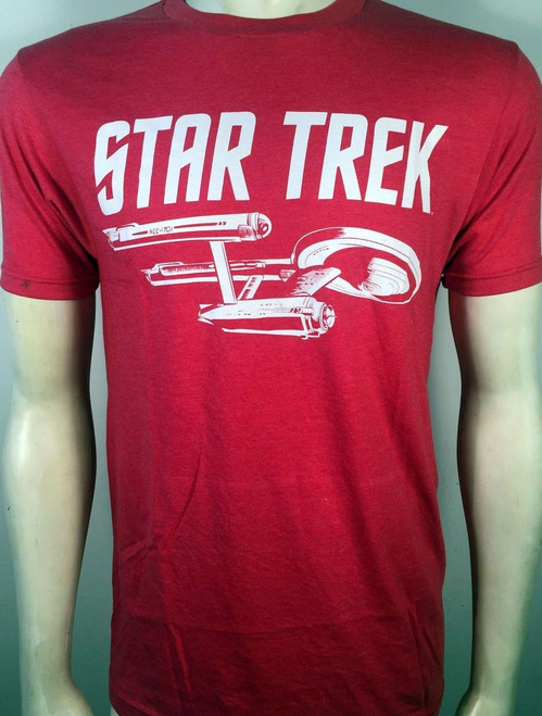 Star Trek Red Ship Logo TV Show Movie Classic Space Galaxy Heather T Shirt S-3XL Star Trek Red Ship Logo TV Show Movie Classic Space Galaxy Heather T Shirt S-3XL