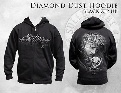 SULLEN DIAMOND DUST PUNK ROCKER GOTH TATTOO HOODIE ZIP UP SWEAT SHIRT TEE M-5XL
