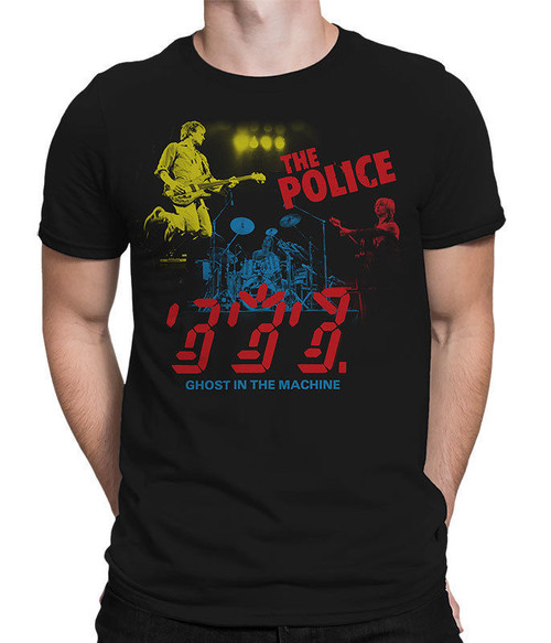 The Police In Concert Ghost In The Machine Rock Adult Mens T Tee Shirt 31816 The Police In Concert Ghost In The Machine Rock Adult Mens T Tee Shirt 31816