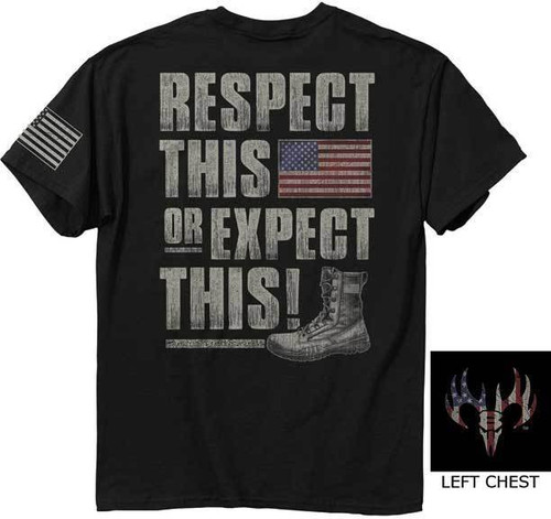 Buck Wear Respect This American Pride Patriot Flag Rifle Army Mens Shirt 2044 Buck Wear Respect This American Pride Patriot Flag Rifle Army Mens Shirt 2044