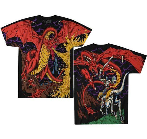 Fire Breathing Flying Dragon Knight Fantasy Fairy Tale White Horse T Shirt 31788 Fire Breathing Flying Dragon Knight Fantasy Fairy Tale White Horse T Shirt 31788