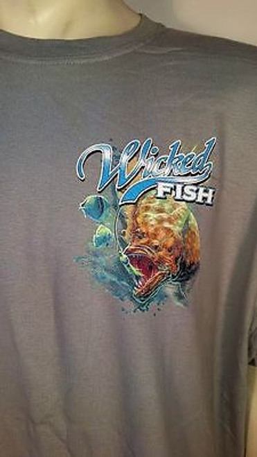 Wicked Fish Fighting Bucktail Fluke Fishing USA America Mens T Tee Shirt S- 3XL - Fearless Apparel