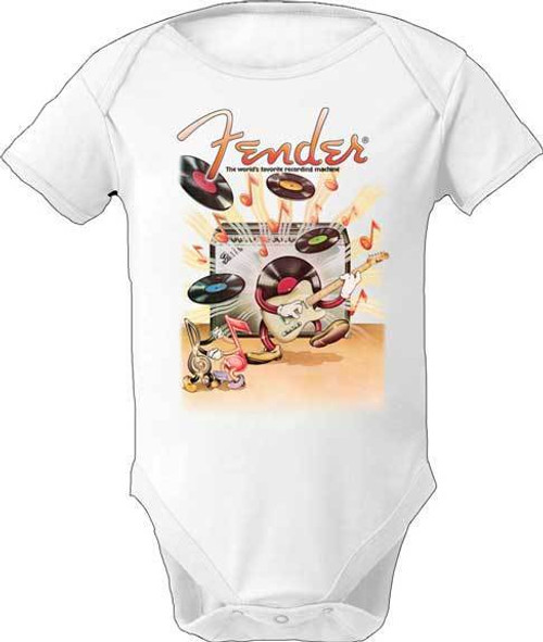Fender Flying Records Music Rock Romper Recording Jumpsuit Baby Toddler 3F122 Fender Flying Records Music Rock Romper Recording Jumpsuit Baby Toddler 3F122