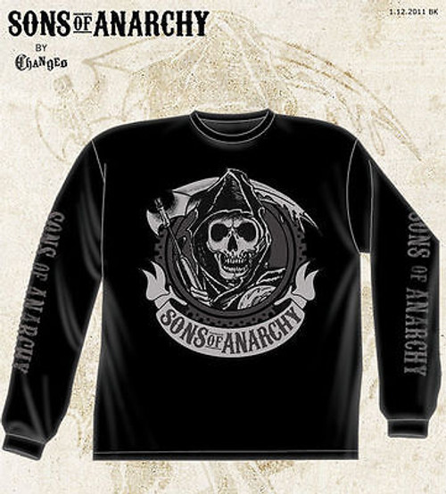 Sons Of Anarchy Soa Redwood Reaper Biker Punk L/S Long Sleeve Shirt Size  S-3Xl