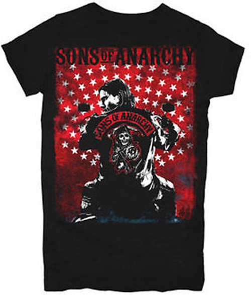 Soa Sons Of Anarchy Jax Poster Usa Flag Stars Skull Reaper Juniors T Shirt S-2Xl Soa Sons Of Anarchy Jax Poster Usa Flag Stars Skull Reaper Juniors T Shirt S-2Xl