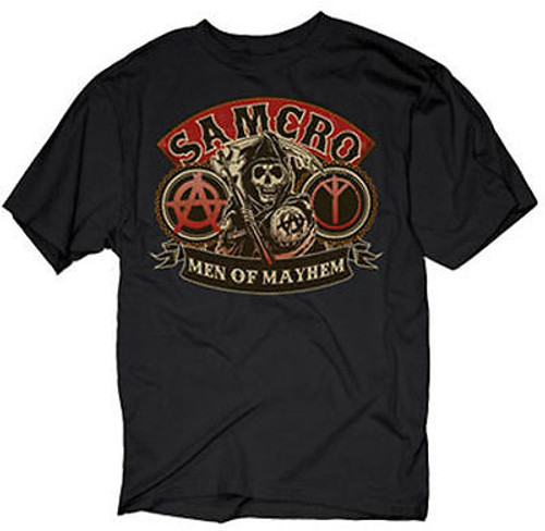 Sons Of Anarchy Soa Men Of Mayhem Reaper Skull Punk Rock Emo Biker T Shirt S-3Xl Sons Of Anarchy Soa Men Of Mayhem Reaper Skull Punk Rock Emo Biker T Shirt S-3Xl