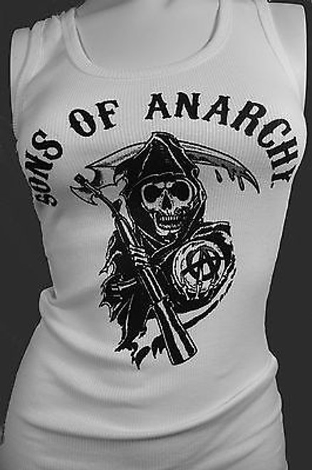 Soa Sons Of Anarchy Classic Reaper Logo Biker Goth Rock Jrs Girl Tank Top S-Xxl Soa Sons Of Anarchy Classic Reaper Logo Biker Goth Rock Jrs Girl Tank Top S-Xxl