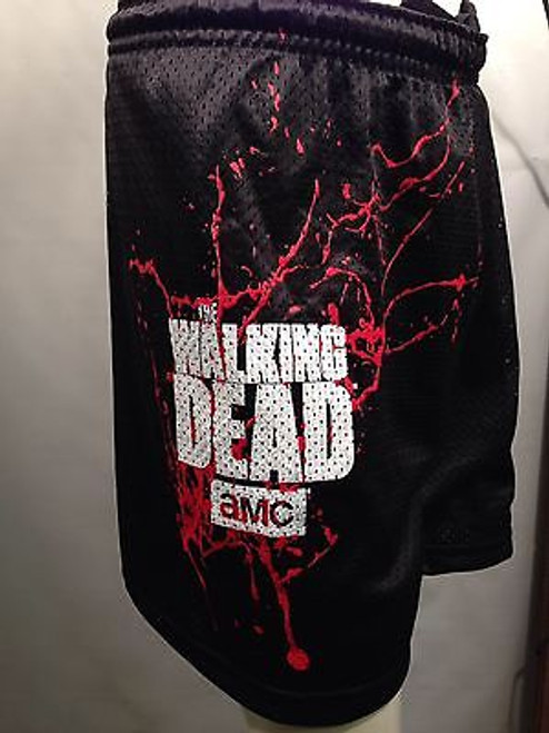 Authentic Walking Dead Blood Splatter Mesh Shorts Tv Show Amc S-2Xl Authentic Walking Dead Blood Splatter Mesh Shorts Tv Show Amc S-2Xl