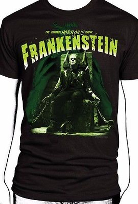 Universal Monsters Frank Frankenstein Electric Chair Classic Horror T Tee Shirt Universal Monsters Frank Frankenstein Electric Chair Classic Horror T Tee Shirt