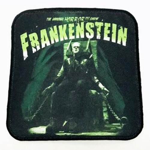 Universal Monsters Frankenstein Electric Chair Embroidered Patch Goth Halloween