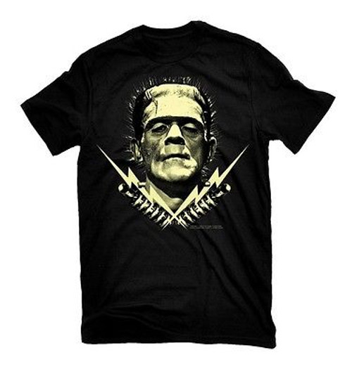 Universal Monsters Frankenstein Bolts Glow In Dark Boris Karloff T Shirt S-2Xl Universal Monsters Frankenstein Bolts Glow In Dark Boris Karloff T Shirt S-2Xl