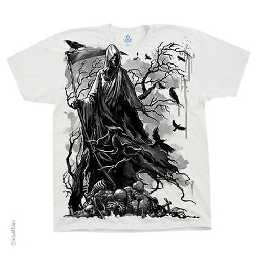 Reaper Crows Goth Demon Reaper Flames Gothic Punk Skater Emo Biker Shirt M-2Xl Reaper Crows Goth Demon Reaper Flames Gothic Punk Skater Emo Biker Shirt M-2Xl