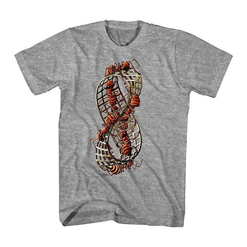 M.C. Escher Infinity Ants Grey Art Artwork Illusion Adult Men's T Tee Shirt M.C. Escher Infinity Ants Grey Art Artwork Illusion Adult Men's T Tee Shirt