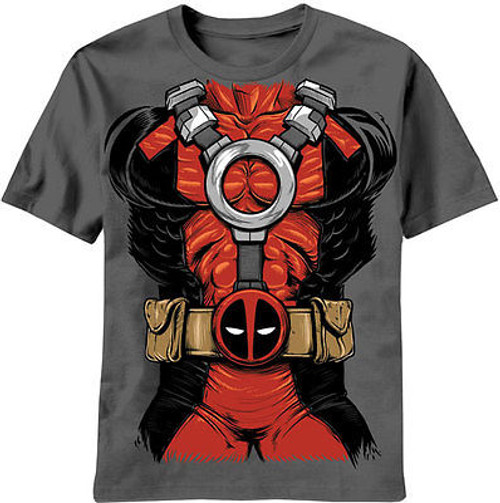 Officially Licensed Dead Pool Deadpool Costume Hero Marvel Comics Shirt Large