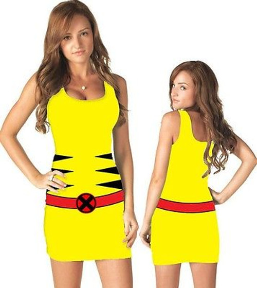 Authentic Wolverine X-Men Mutant Marvel Comics Costume Juniors Tank Dress S-Xl Authentic Wolverine X-Men Mutant Marvel Comics Costume Juniors Tank Dress S-Xl