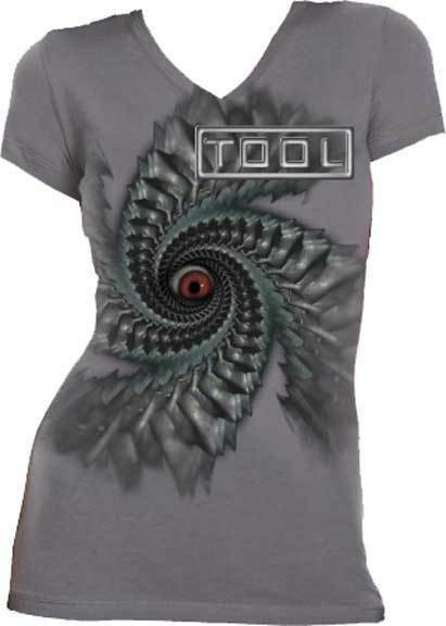 Tool Spiral Tissue Eye Metal Rock Music Band Juniors V Neck T