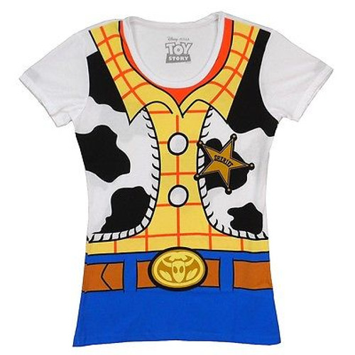 Toy Story I Am Woody Disney Pixar Costume Sherrif Juniors T Tee Shirt S ...