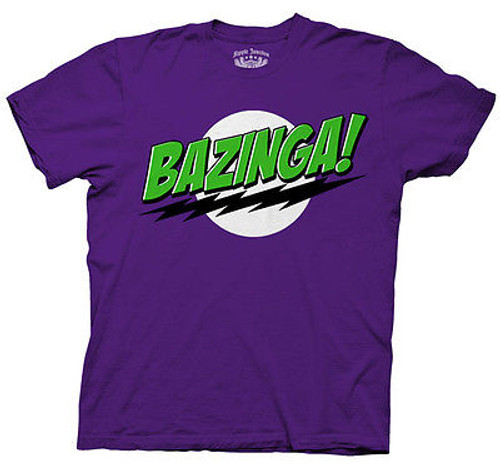 Officially Licensed Big Bang Theory Purple Joker Bazinga T Shirt Small Officially Licensed Big Bang Theory Purple Joker Bazinga T Shirt Small