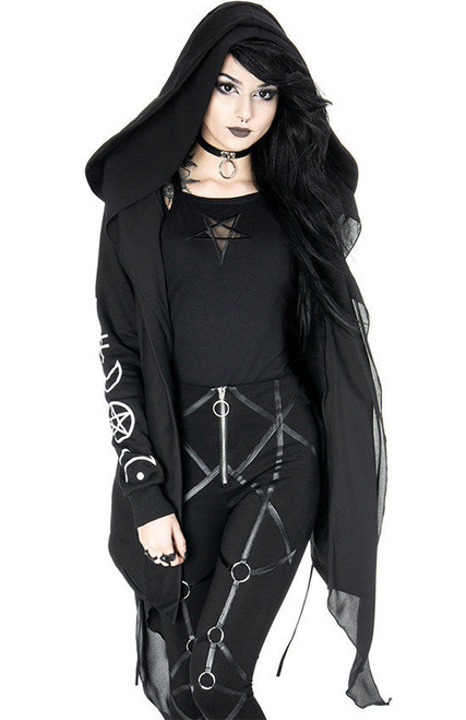 Restyle Prophet Gothic Emo Punk Witch Veil Alchemy Symbols Waist Tie ...