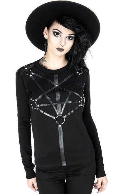 服/ファッション ALCHEMY GOTHIC: Galvanic Magneto Inducer PINK ON BLACK ZYPHR 2 FUTURISTIC TECHWEAR MANTLE