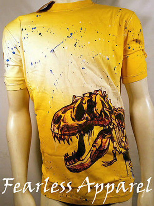 Inkslingers Killer Dinosaur Fossil Tattoo Punk Cool Goth Ylw T Shirt Xl-4Xl Inkslingers Killer Dinosaur Fossil Tattoo Punk Cool Goth Ylw T Shirt Xl-4Xl