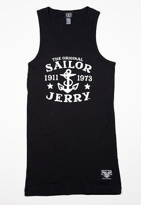 Sailor Jerry Rum My Work Tattoo Ribbed Biker Anchor Nautical Punk Tank Top S-2Xl Sailor Jerry Rum My Work Tattoo Ribbed Biker Anchor Nautical Punk Tank Top S-2Xl