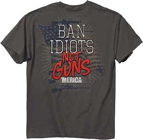 NRA BAN IDIOTS BUCK WEAR RIFLE FLAG GUN MILITARY BLACK MENS T TEE SHIRT S-3XL NRA BAN IDIOTS BUCK WEAR RIFLE FLAG GUN MILITARY BLACK MENS T TEE SHIRT S-3XL