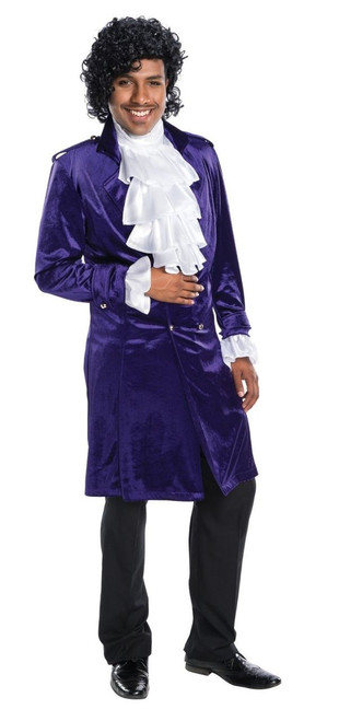 Charades Purple Prince Edwardian Velvet Jacket Adult Halloween