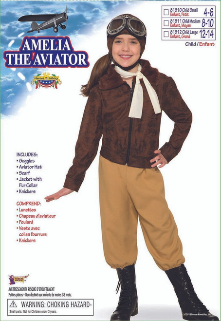 Forum Novelties Amelia Earhart The Aviator Childrens Halloween Costume ...