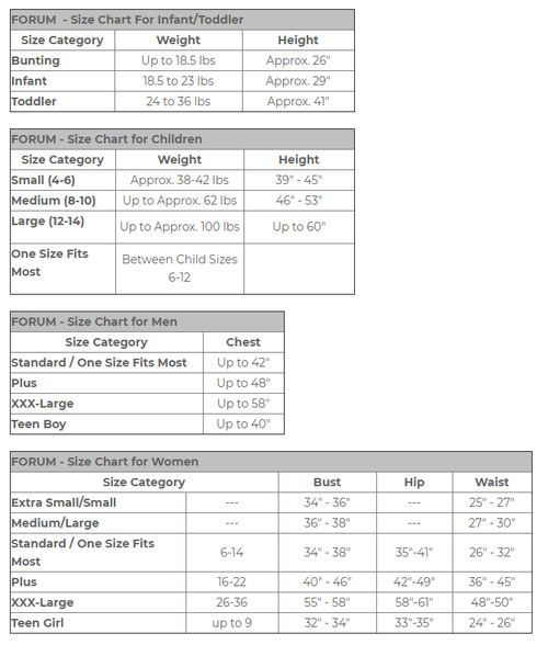 Columbia Toddler Size Chart