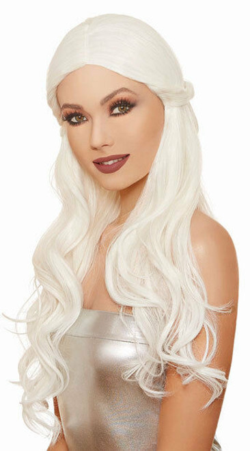 Dreamgirl Long Wavy Twisted White Wig Daenerys Halloween Costume Accessory 11391 Dreamgirl Long Wavy Twisted White Wig Daenerys Halloween Costume Accessory 11391