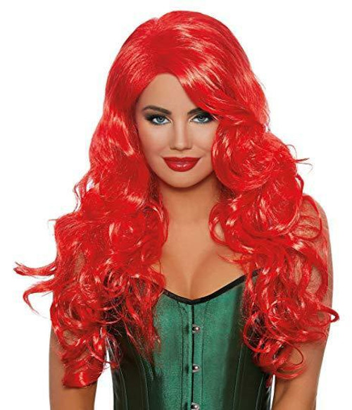 Dreamgirl Long Wavy Layered Flame Red Wig Halloween Costume Accessory 11115 Dreamgirl Long Wavy Layered Flame Red Wig Halloween Costume Accessory 11115