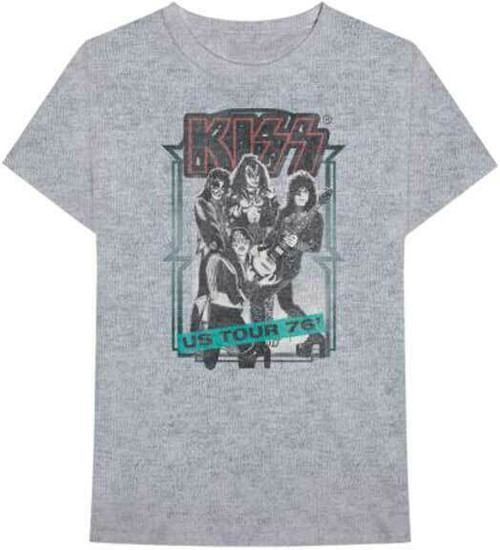 KISS US Tour 1976 Glam Heavy Metal Hard Rock & Roll Music Band T Shirt 38101003 KISS US Tour 1976 Glam Heavy Metal Hard Rock & Roll Music Band T Shirt 38101003