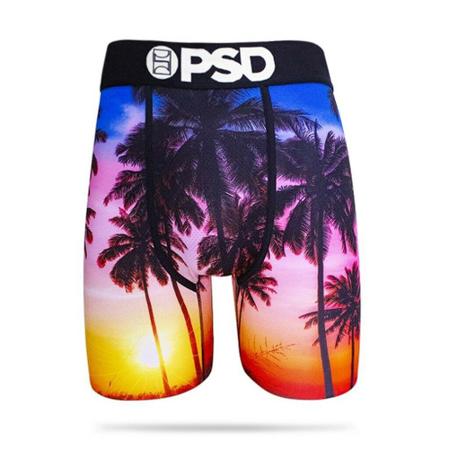 PSD Tropical Sunset Palm Trees Urban Athletic Boxer Briefs Underwear E11911031