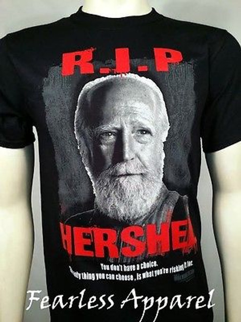 SUMMER '14 THE WALKING DEAD RIP HERSHEL CHOICE REST IN PEACE AMC T SHIRT S-3XL