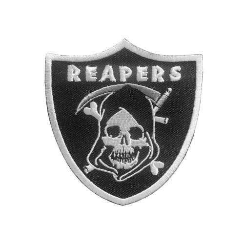 Kreepsville 666 Grim Reapers Badge Gothic Death Punk Horror Iron On Patch PRSB Kreepsville 666 Grim Reapers Badge Gothic Death Punk Horror Iron On Patch PRSB