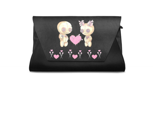 Sweet Midnight Voo Doo Dolls Love Hearts Gothic Punk Halloween Occult Clutch Bag Sweet Midnight Voo Doo Dolls Love Hearts Gothic Punk Halloween Occult Clutch Bag