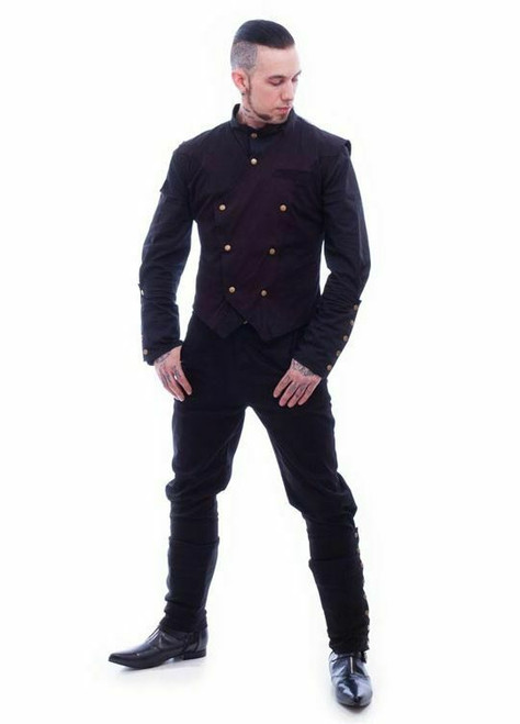 Necessary Evil Chronus Steampunk Victorian Gothic Punk Waistcoat Jacket N1095 Necessary Evil Chronus Steampunk Victorian Gothic Punk Waistcoat Jacket N1095