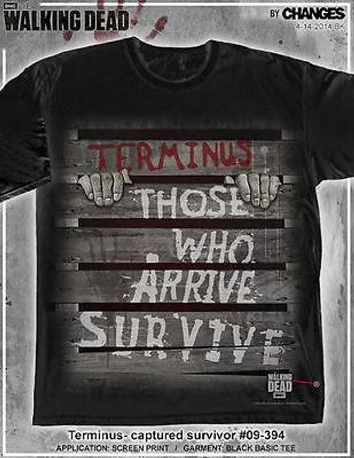 THE WALKING DEAD TWD TERMINUS CAPTURED SURVIVOR CANNIBAL AMC T TEE SHIRT S-3XL